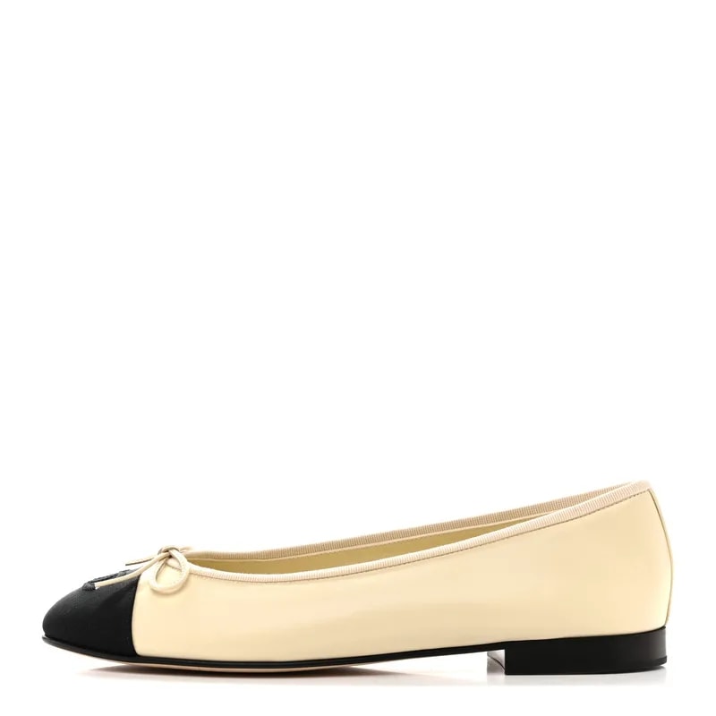 Chanel — Grosgrain Cap Toe CC Ballerina 40 — Accessory — resale