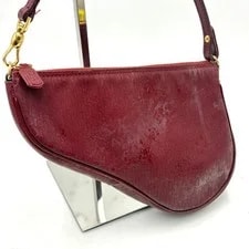 Auth Christian Dior Trotter Print Saddle 2Y9697 4