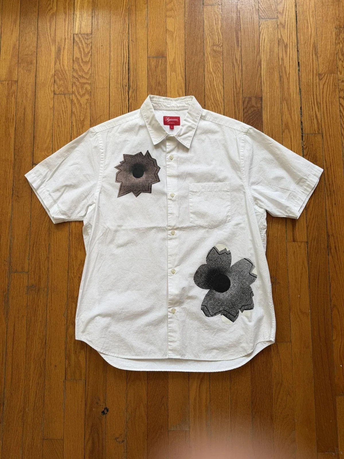Supreme — Supreme X Nate Lowman Button Up — streetwear — resale
