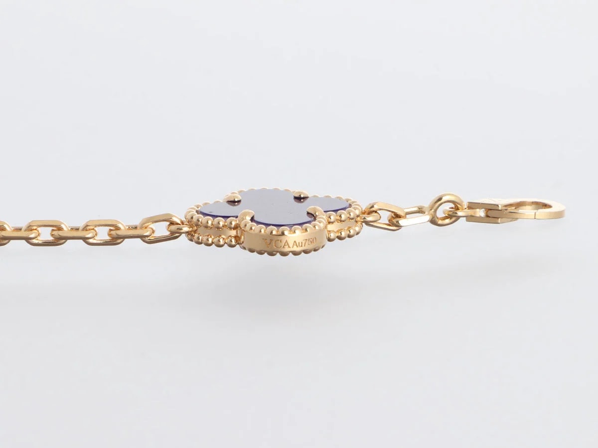 VCA 18K Yellow Gold and Sèvres Porcelain Vendôme Alhambra 50th Anniversary 4