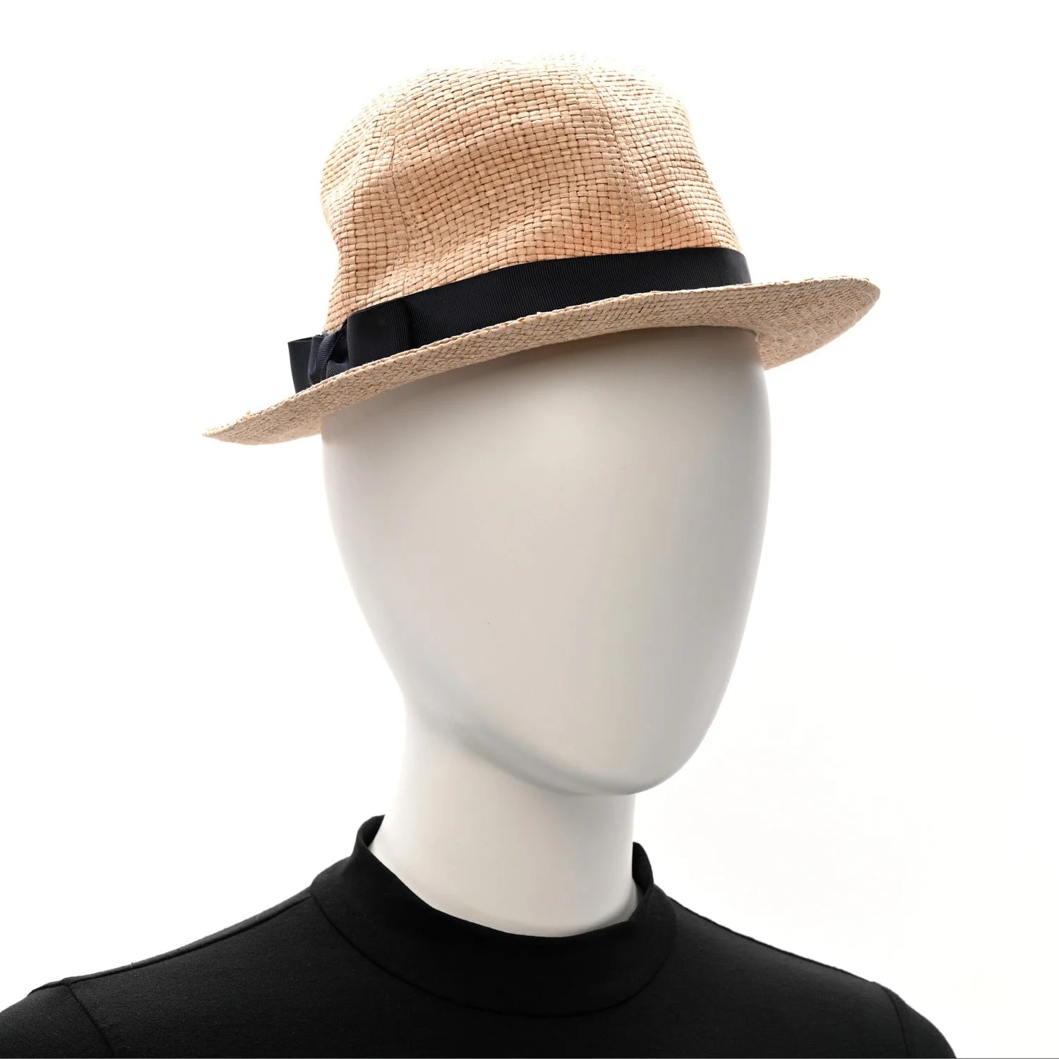 Straw Grosgrain Wide Brim Hat L 2