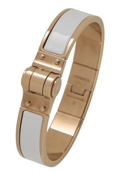 Hermès — Rose Gold Charniere Uni Narrow — Jewelry — resale