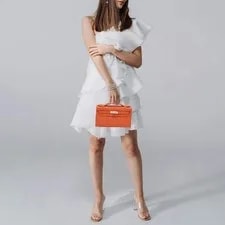 Hermes Kelly Palladium Finish Pochette 2