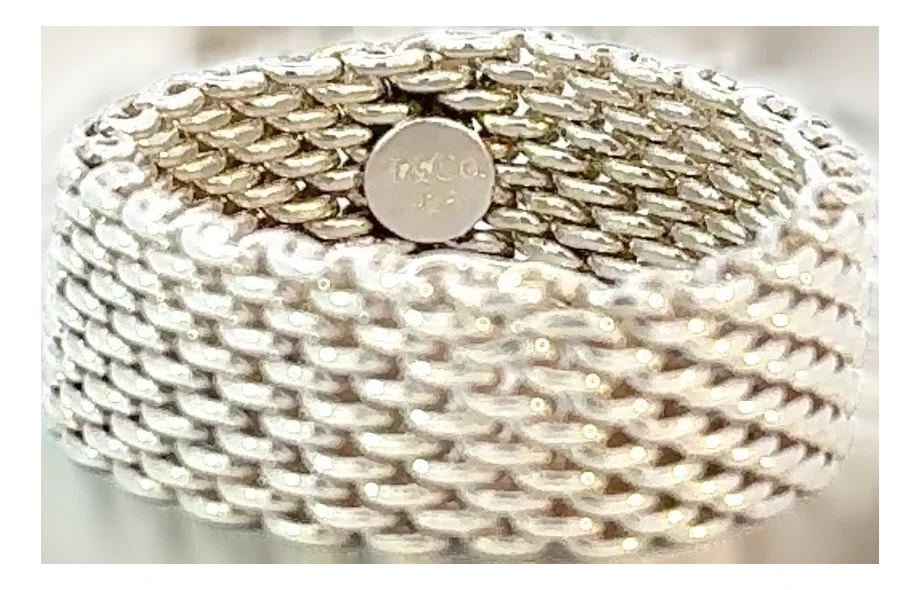 1990s Tiffany & Co Somerset Ring Size 14 Sterling Silver 10.7 Grams Estate — Jewelry — resale