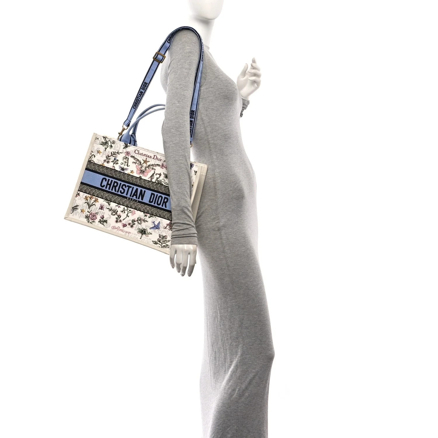 Embroidered Medium Dioramour 47 Passion Book Tote With Strap 3
