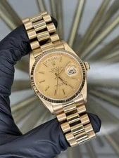 Rolex Day Date 36 Champagne Stick Dial on President 18038 3