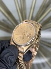 Rolex Day Date 36 Champagne Stick Dial on President 18038 4