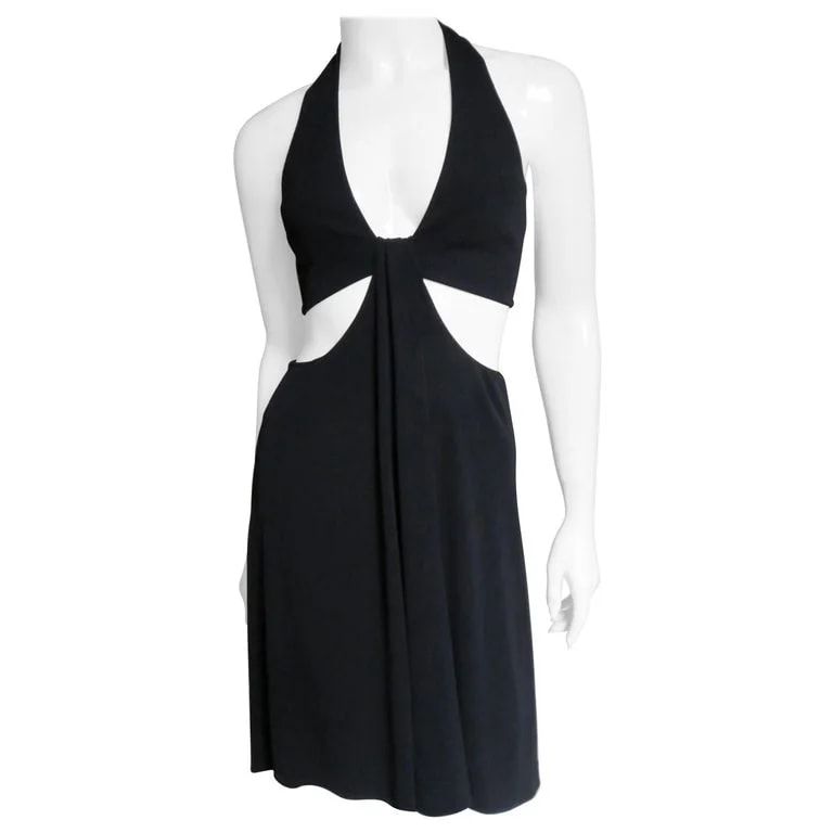 Herve Léger — Herve Leger Cut Out Halter Dress 1990s — Clothing — resale