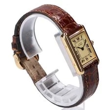 Cartier Finished W1003153 925 Must Tank Vermeil SM Ivory Dial Roman Numerals... 4