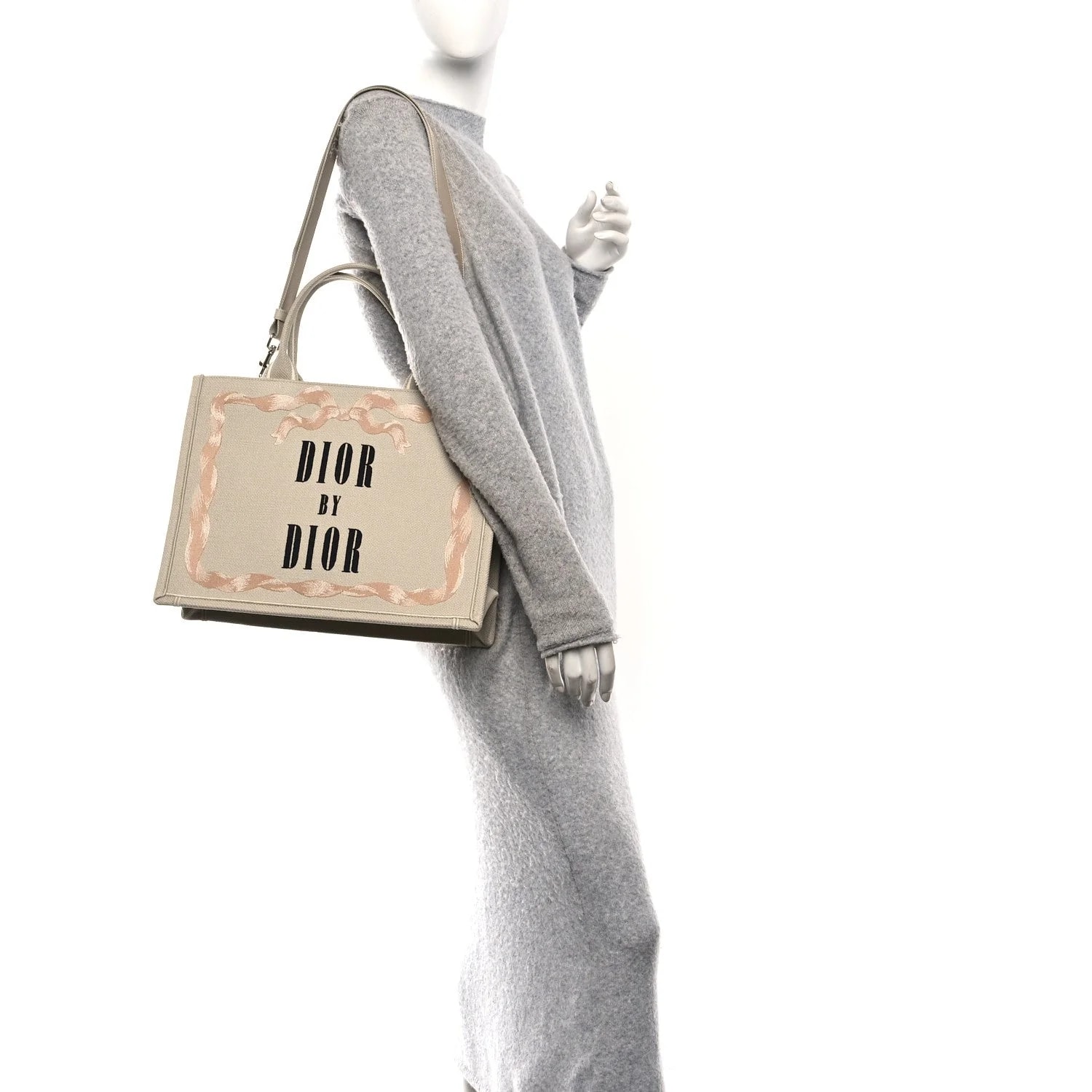 Embroidered Medium Book Tote With Strap 2