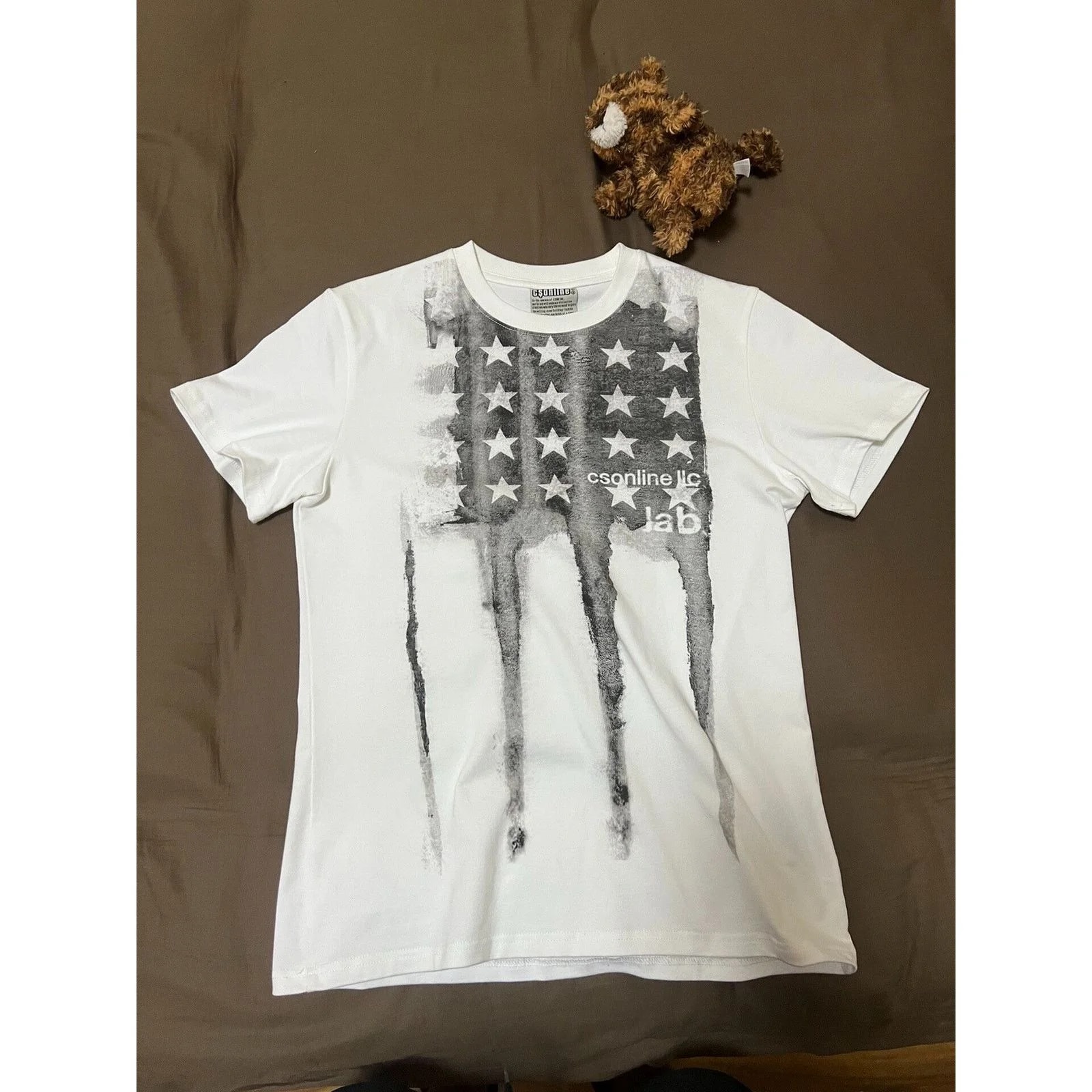 Japanese Brandl — Star Flag Graphic Print T-Shirt Size L Tee — streetwear — resale