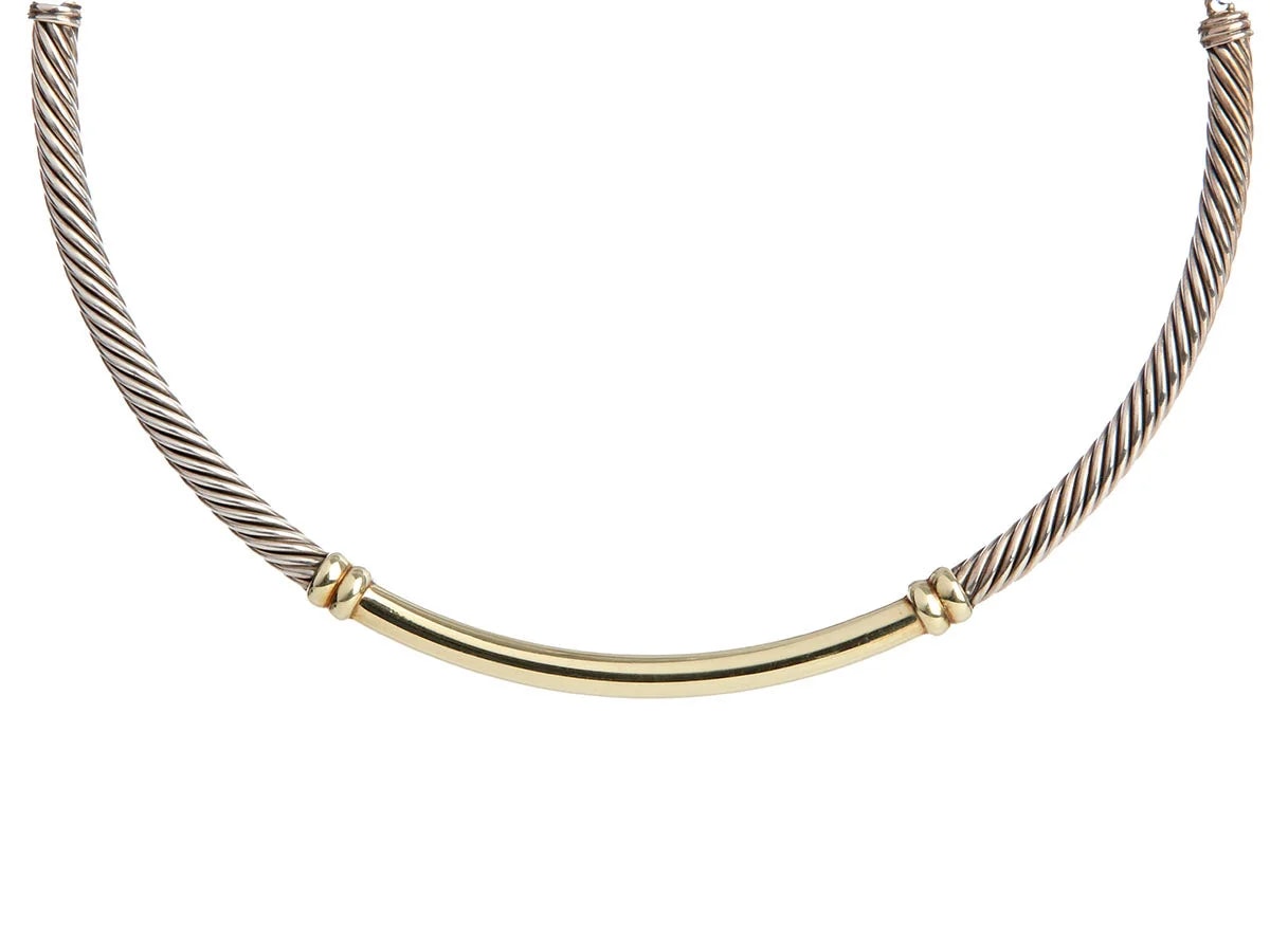 David Yurman — David Yurman and 14K Yellow Gold Cable Choker — Jewelry — resale