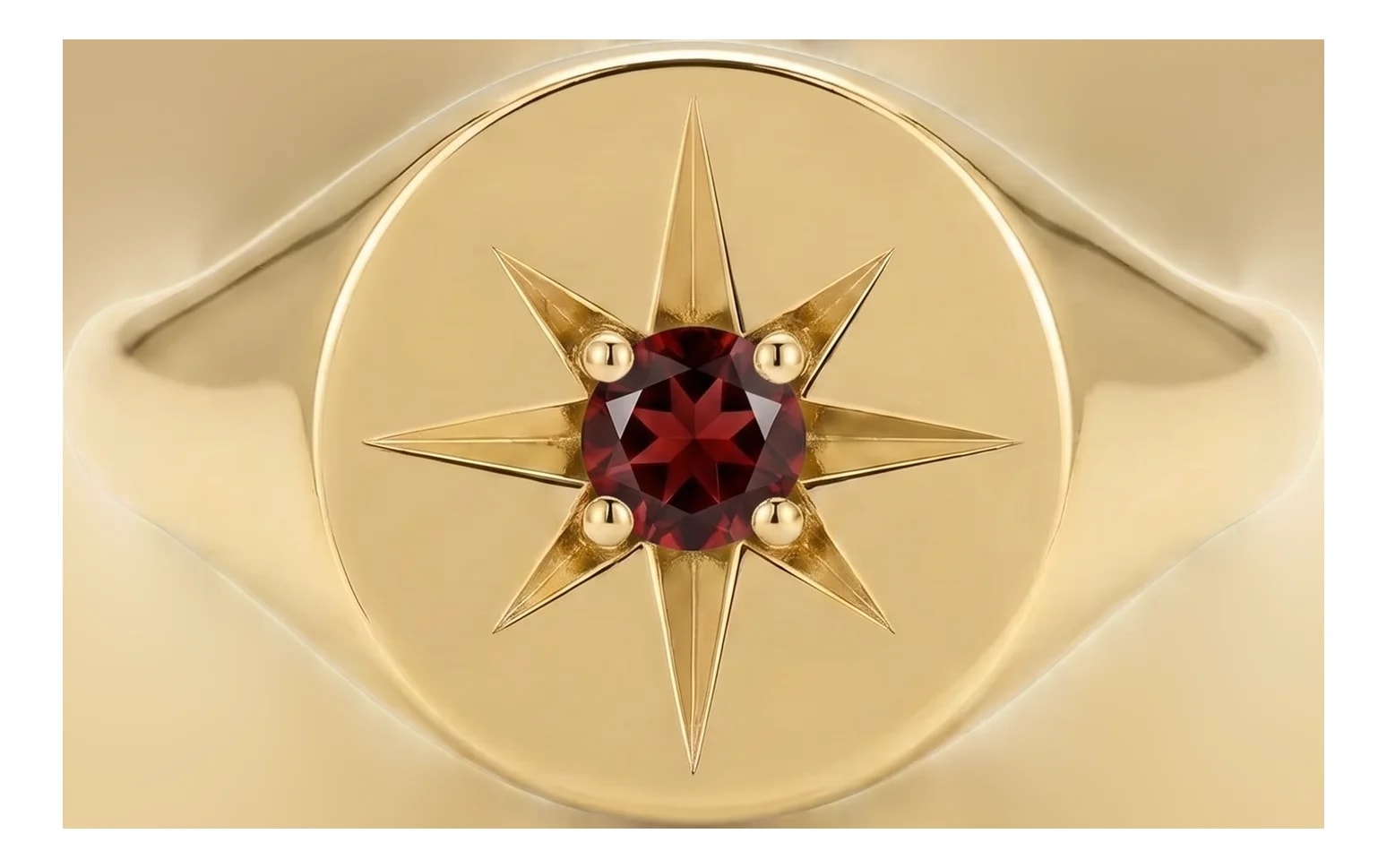 Celestial Signet , Starburst , Compass Style for US 7 — Jewelry — resale