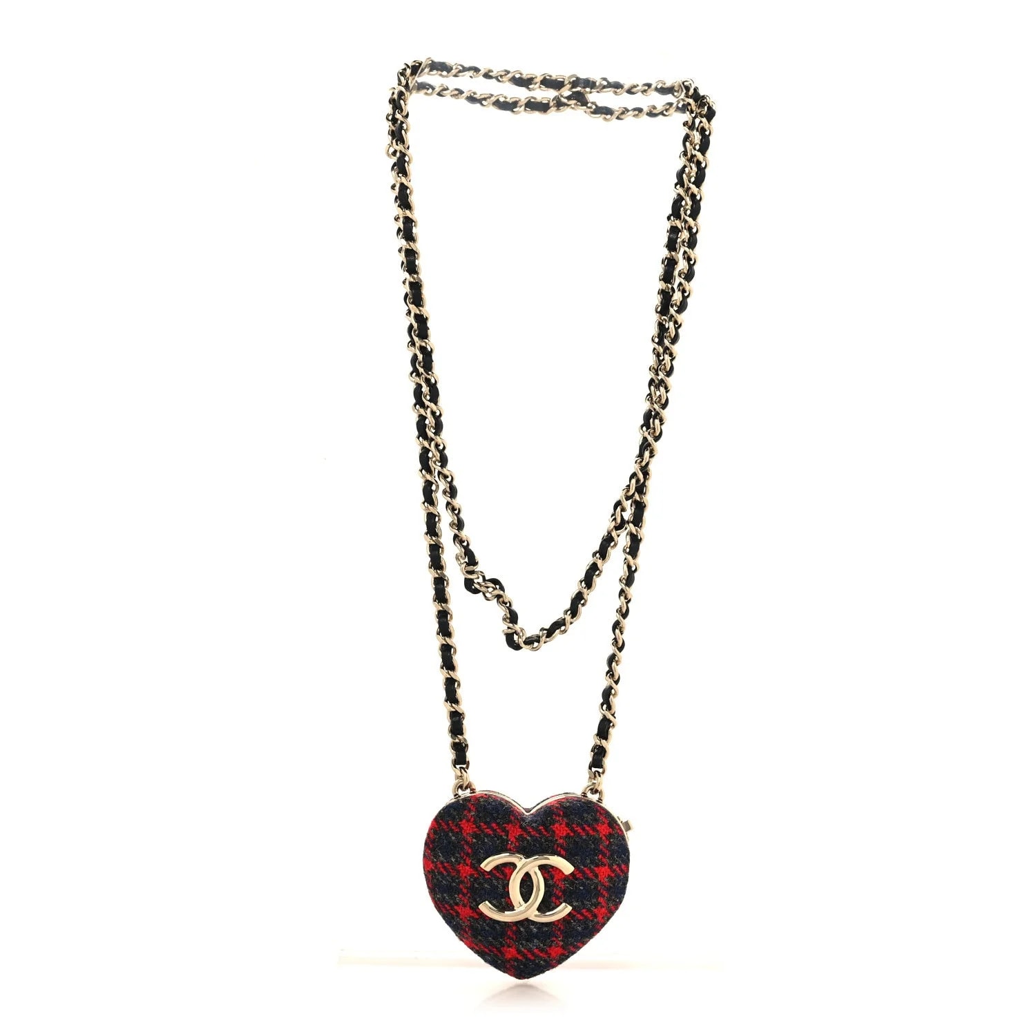 CC Heart Mirror Locket Necklace 3