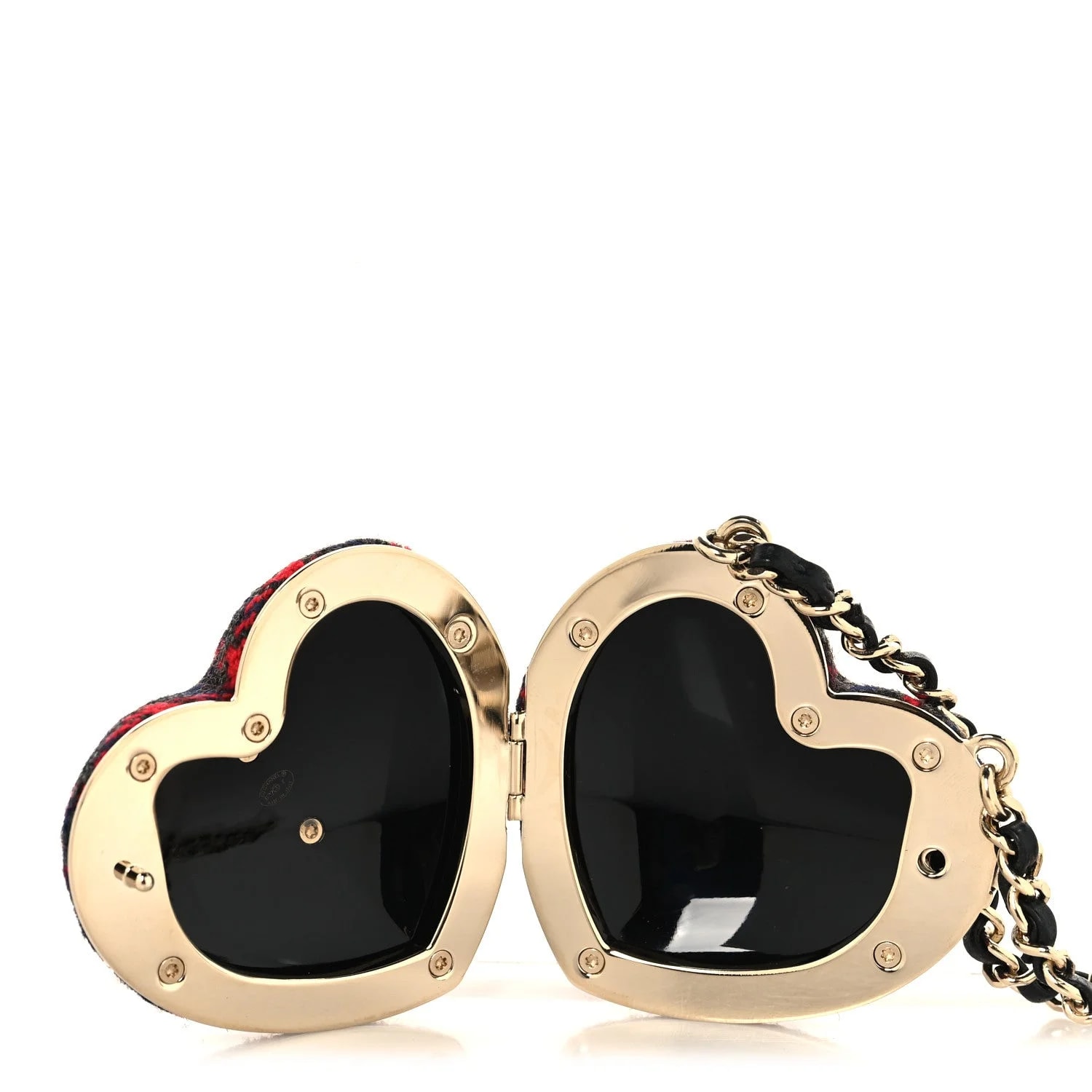 CC Heart Mirror Locket Necklace 4
