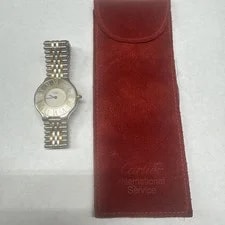Must de Cartier — 21 Must de Cartier 31mm SS/18k Beige White Dial 7-7.5” Wrist — Watch — resale