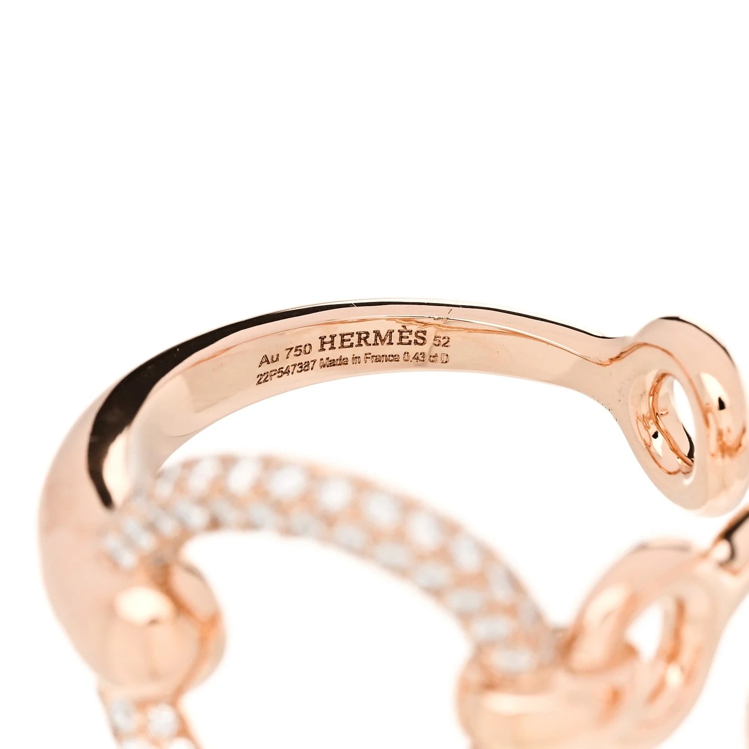 18K Rose Gold Filet d'Or Double 52 6 4