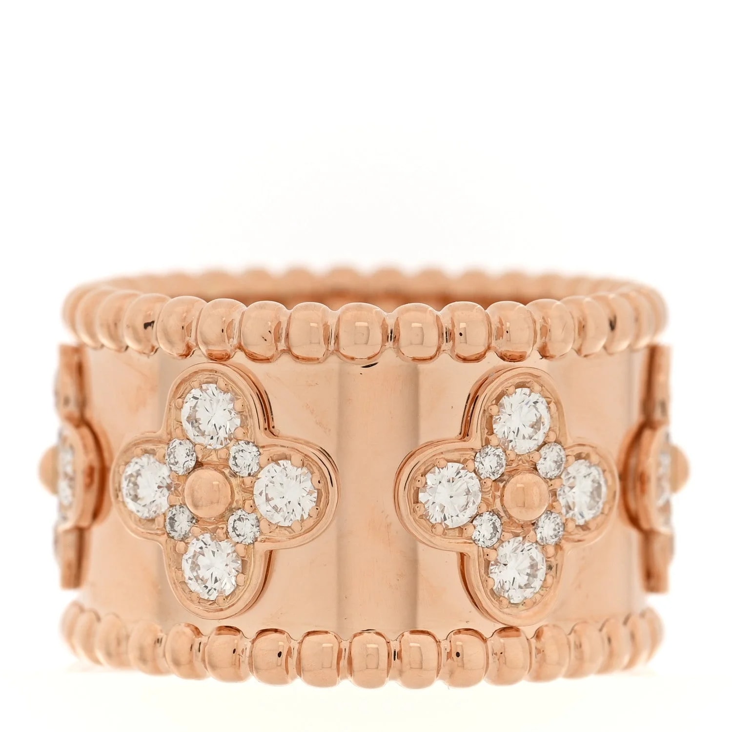 18K Rose Gold Small Perlee Clovers 51 5.75 3