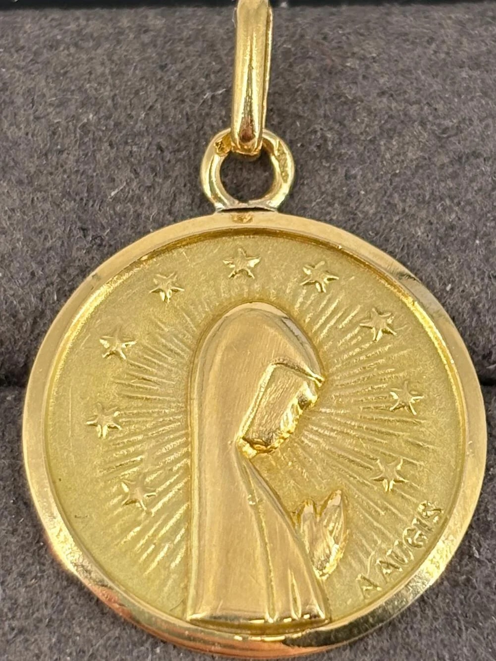 Augis — Augis Virgin Mary Medal 12 Stars Signed French — Jewelry — resale