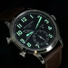 2025 Patek Philippe Calatrava Pilot Travel Time Blue Dial Leather 5524G 2