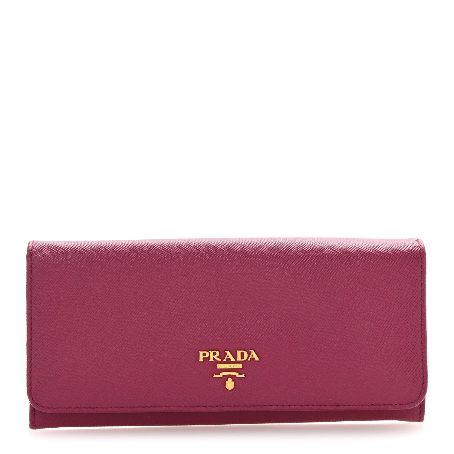 Prada — Metal Continental Flap Travel Wallet Ametista — Accessory — resale