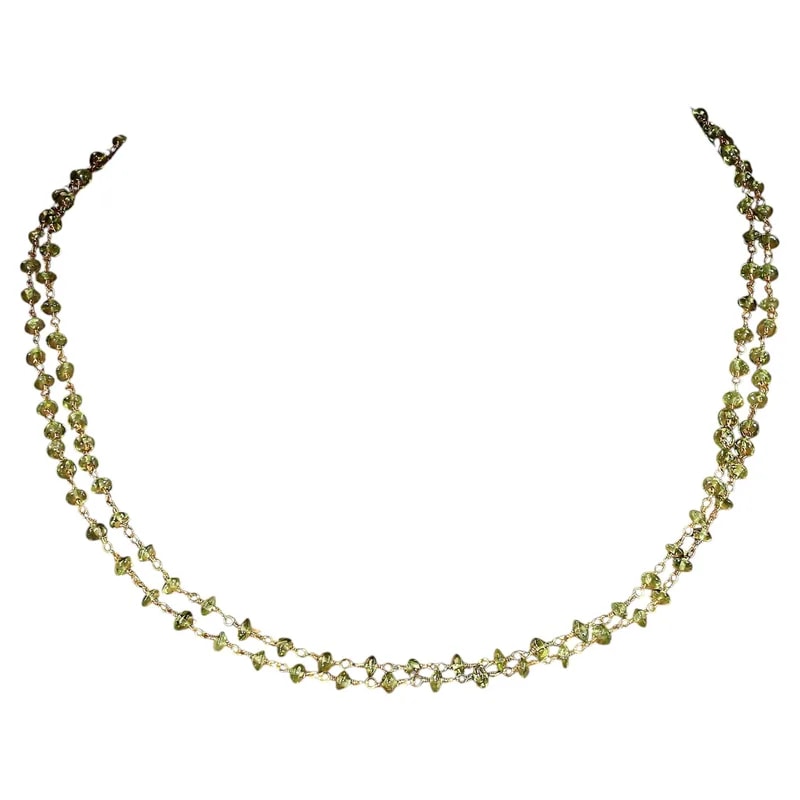 AJD 17 Inch Three Strand Chrysocolla and Azurite Necklace 2