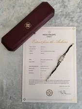 Patek Philippe 18K White Gold With BOX & Paper Triple Signed 4