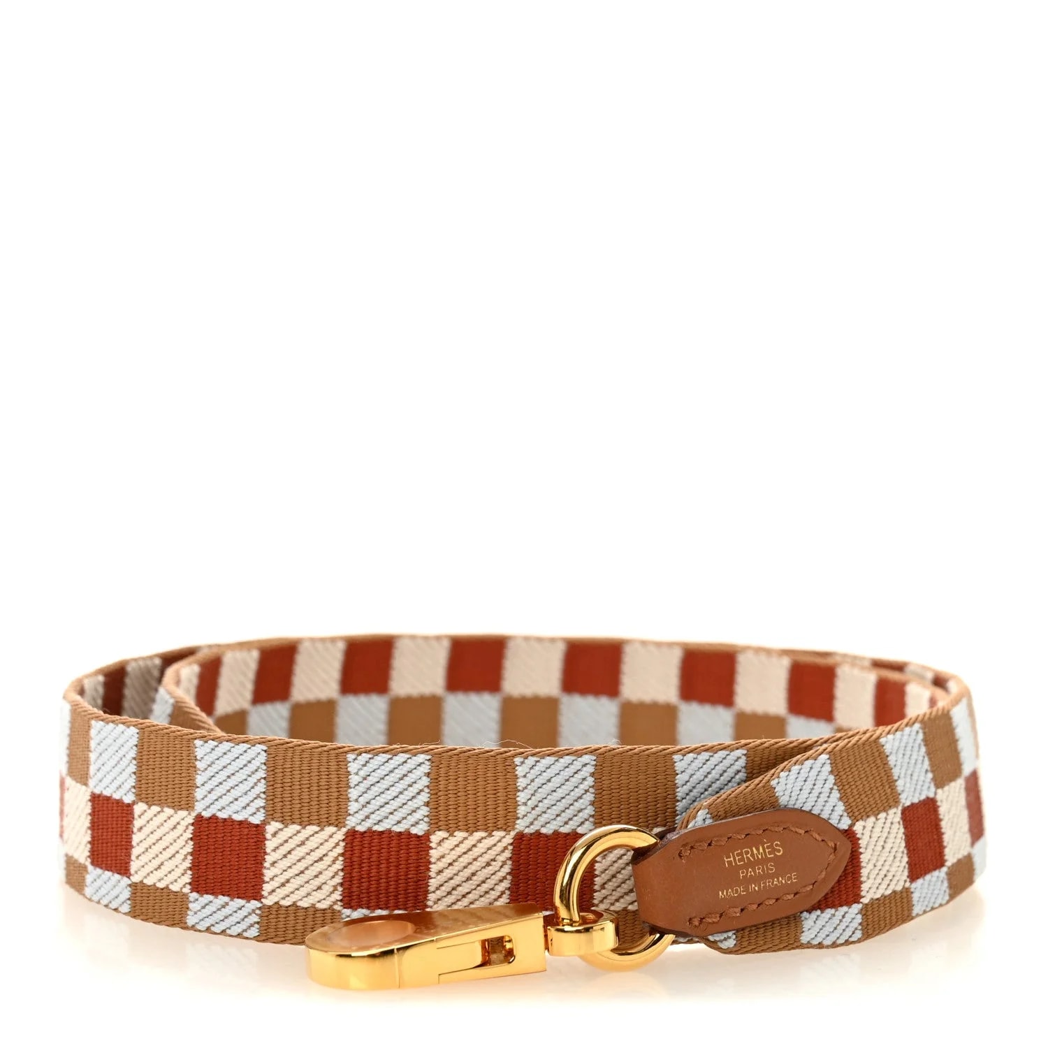 Hermès — 25mm Quadrille Shoulder Strap Chai Brume Nata — Accessory — resale