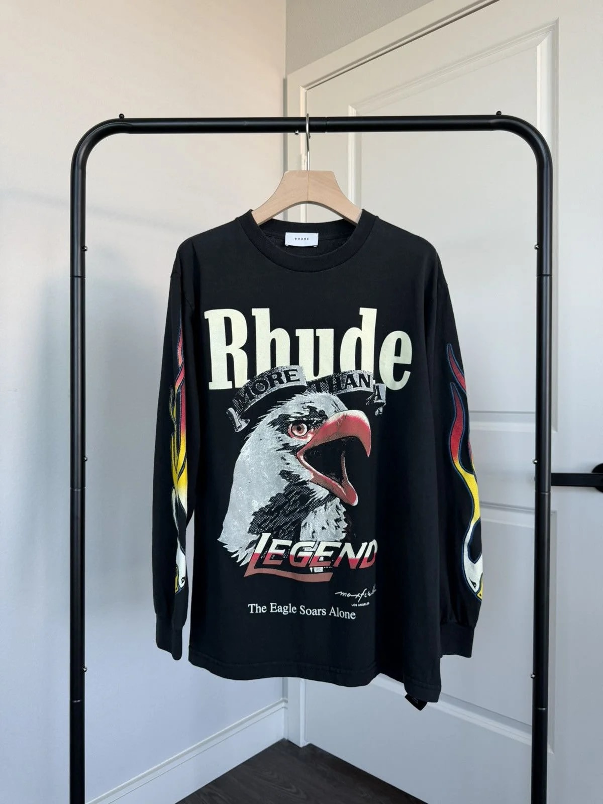 Rhude — Rhude X Maxfield LA Eagle Long Sleeve T-Shirt — streetwear — resale