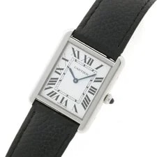 Cartier Tank Solo LM WSTA0028 Stainless Steel 26mm Silver Dial Quartz #DW2507 2