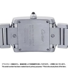 Cartier Quartz Tank W51008Q3 Stainless Steel 25mm Ivory Dial With Papers #TZW400 3