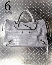 Balenciaga — Balenciaga Embossed Moto Medium City in — Handbag — resale