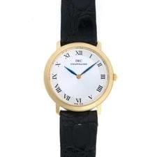 IWC Portofino 2009 Manual Cal.1852 Silver Dial Yellow Gold Leather 3