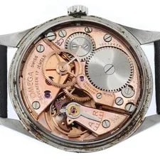 Omega Y6042 Hand-Wind 35mm SS Leather Silver Dial #C2052 3