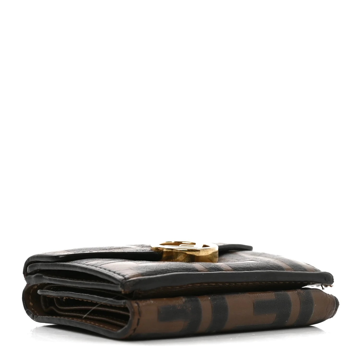 Vitello Liberty F Is Fendi 1974 Embossed Micro Tri-Fold Envelope Wallet 4