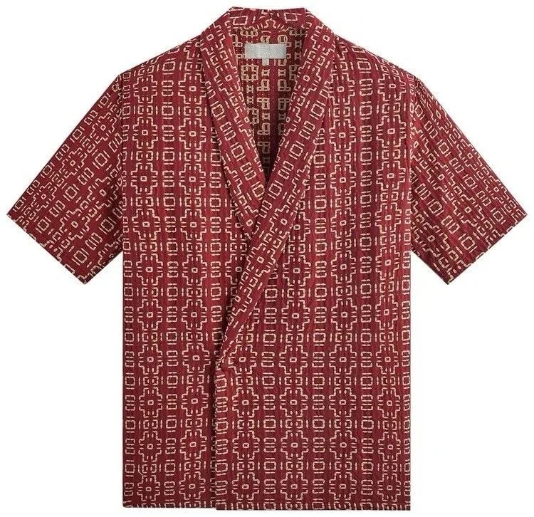 KITH — Kith Textured Stitch Thompson Crossover Shirt Lg in Bitters — streetwear — resale