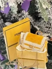 Fendi Baguette Mink Fur Mini Chain Crossbody 2