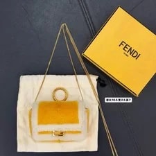 Fendi Baguette Mink Fur Mini Chain Crossbody 4