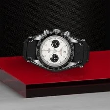 Tudor Black Bay Chrono Panda Opaline Dial Black Leather Strap M79360N-0006 4