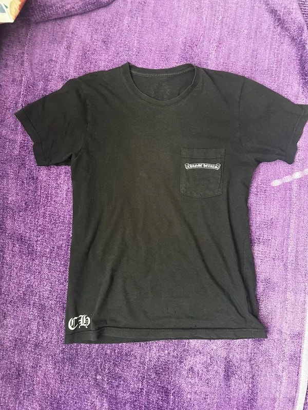 Chrome Hearts — Hearts Faded Star Scroll Logo T Shirt — streetwear — resale