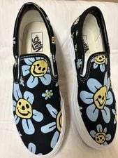 Vans Slip on Trippy Grin Floral Shoes 9 , ’S 3