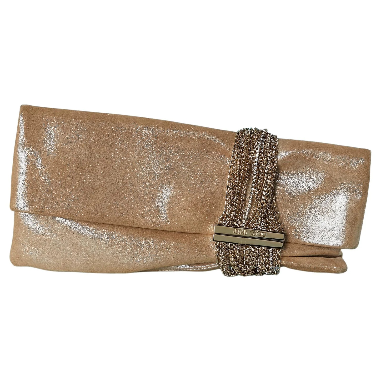 Jimmy Choo — Pale Shinny With Metal Chain and Rhinestone Jimmy Choo — Handbag — resale