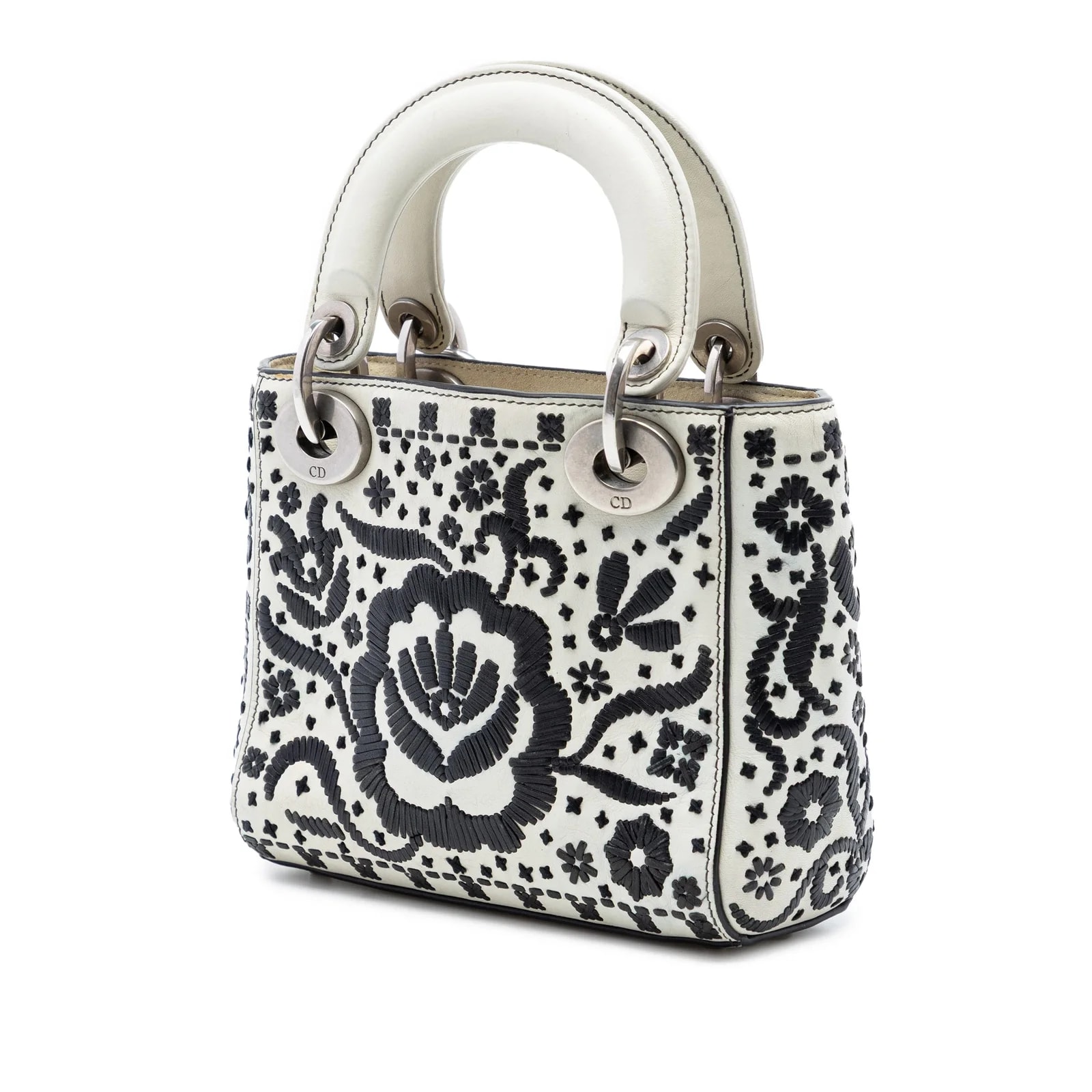 Mini Flower Embroidered Lady Dior 2