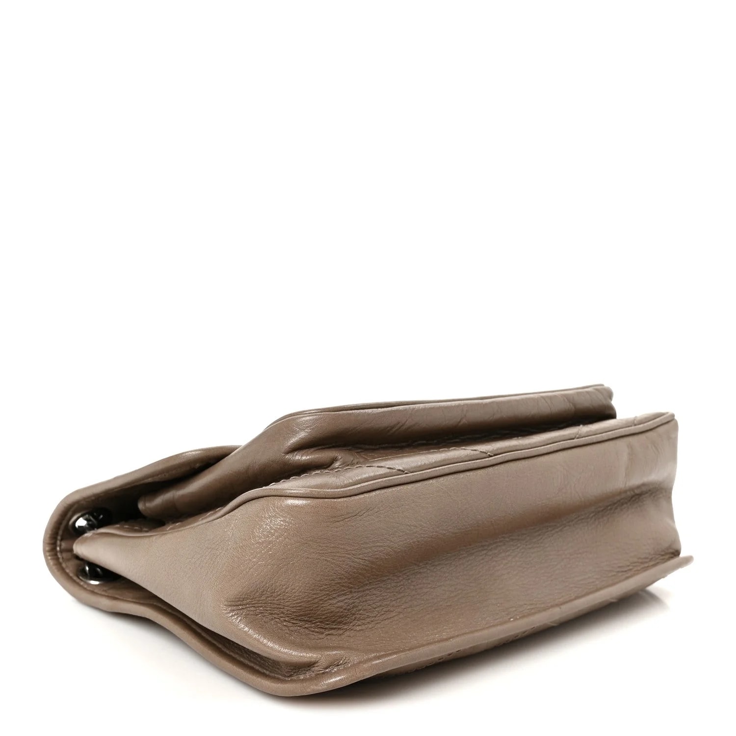 Crinkled Medium Niki Chain Satchel Greyish 4