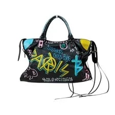 Balenciaga Classic Graffiti All Over Accent City Large 3