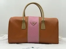 Prada Boston Papaya Perforated Stachel 2