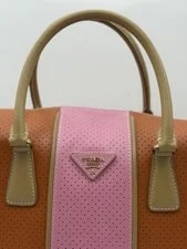 Prada Boston Papaya Perforated Stachel 3