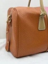 Prada Boston Papaya Perforated Stachel 4