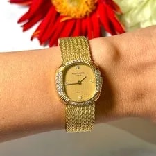 Patek Philippe Ellipse Tiffany & CO Dial Diamond Bezel 18K Yellow Gold 3