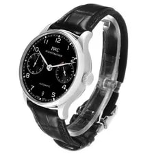 IWC Portugieser Steel Black Dial IW500703 4
